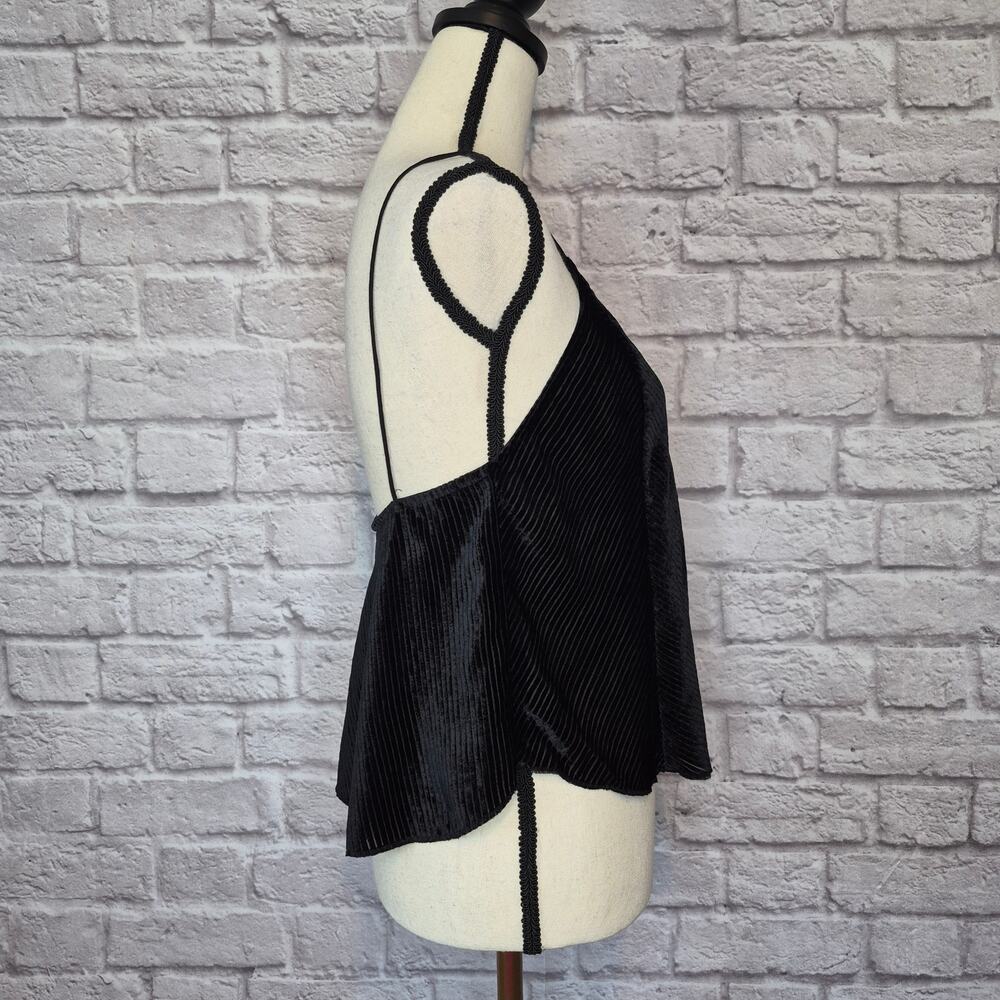 Free People Intimately Shimmy Shaker Velvet Camisole Tank Black Women's Size XS - Picture 7 of 10